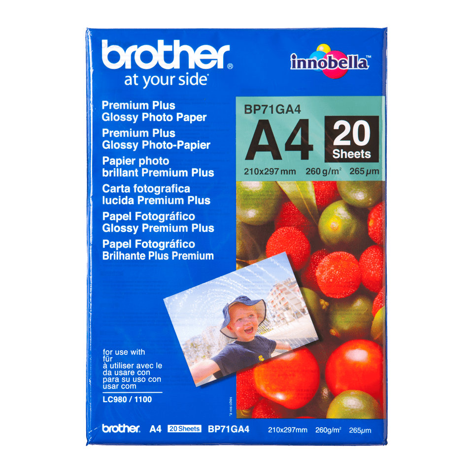 Brother BP71GA4 Glossy A4 Photo Paper