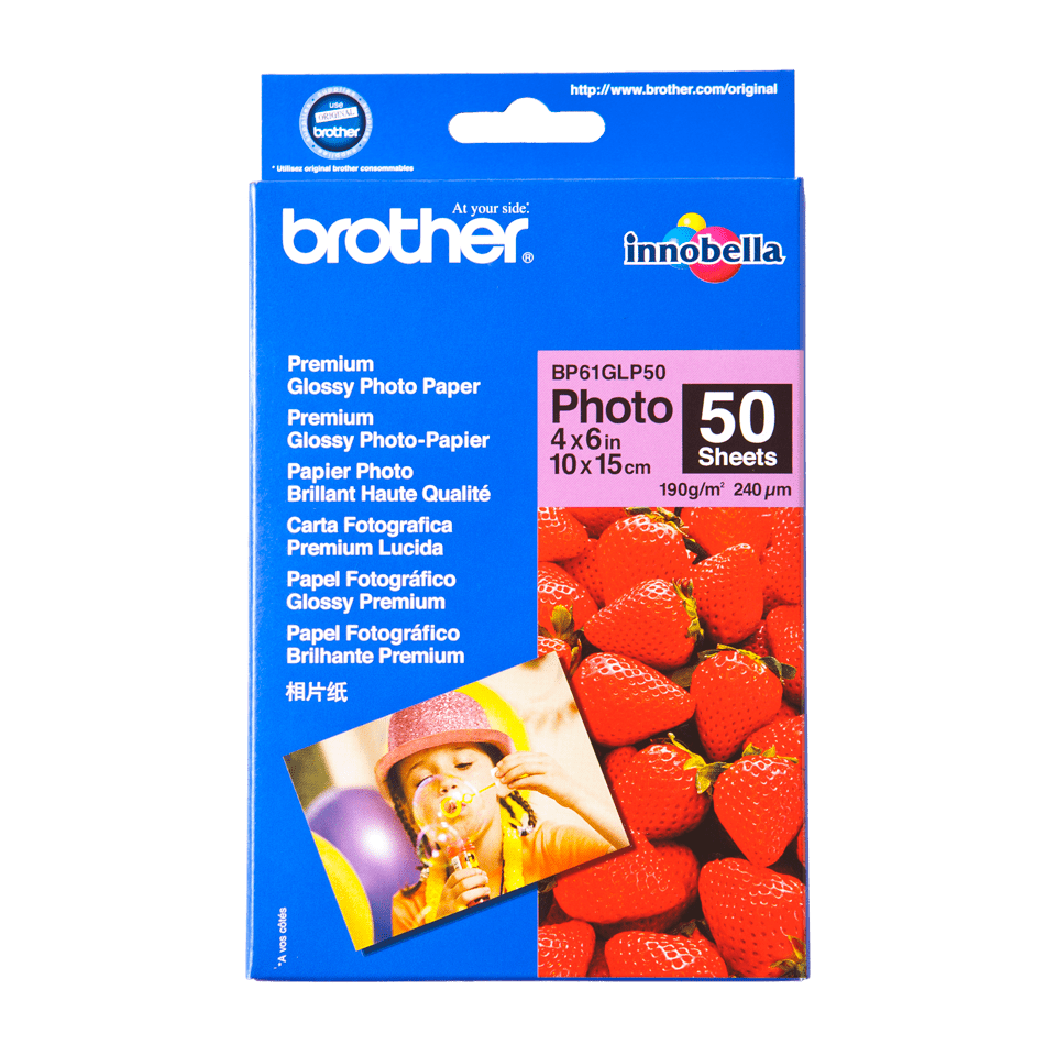 Brother BP61GLP50 Glossy 10 x 15 cm Photo Paper