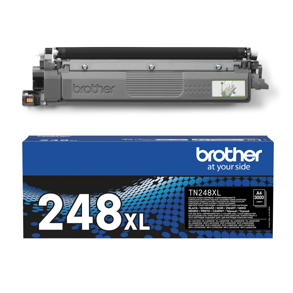 TN-248XLBK High Yield Black Laser Toner Cartridge | Brother