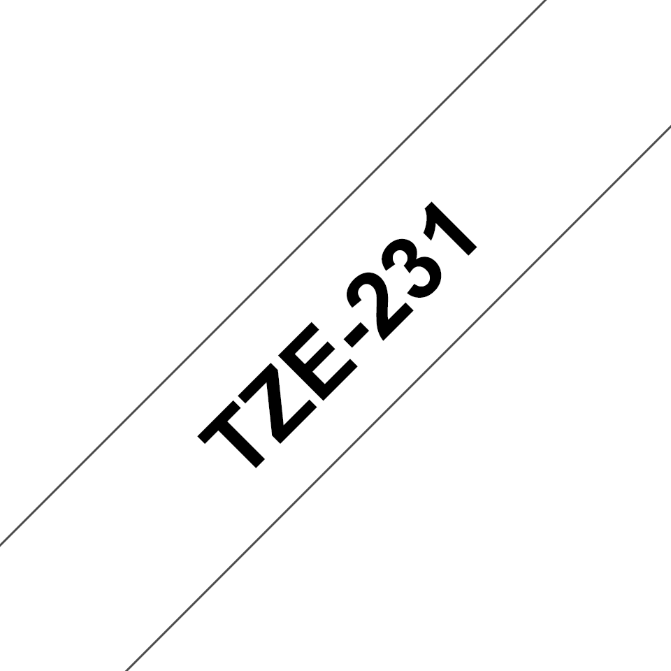 TZe-231 | Original Schriftbandkassette Schwarz auf Weiß | Brother