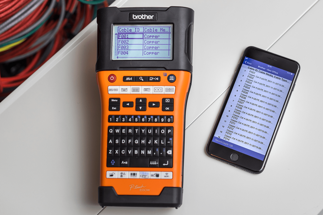 PT-E550WNIVP | Label Printer for Network Infrastructure Identification ...