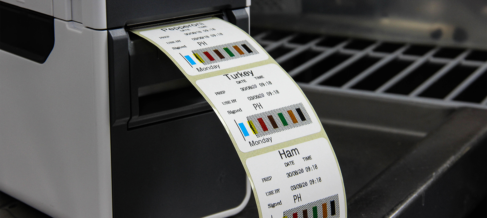 <p>An image of BIE cerftifed kitchen labels, in a kitchen setting. </p>