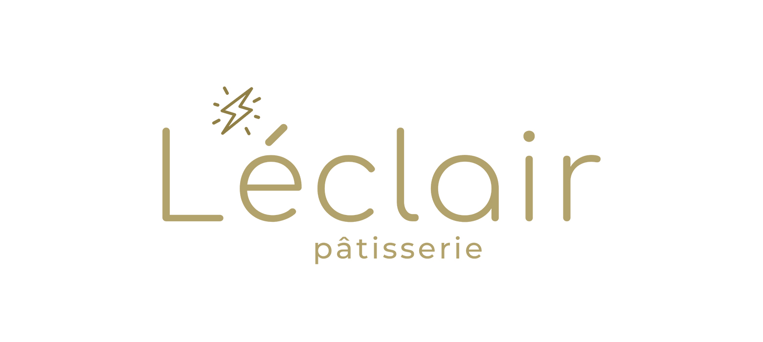 <p>logo of Leclair Patisserie</p>