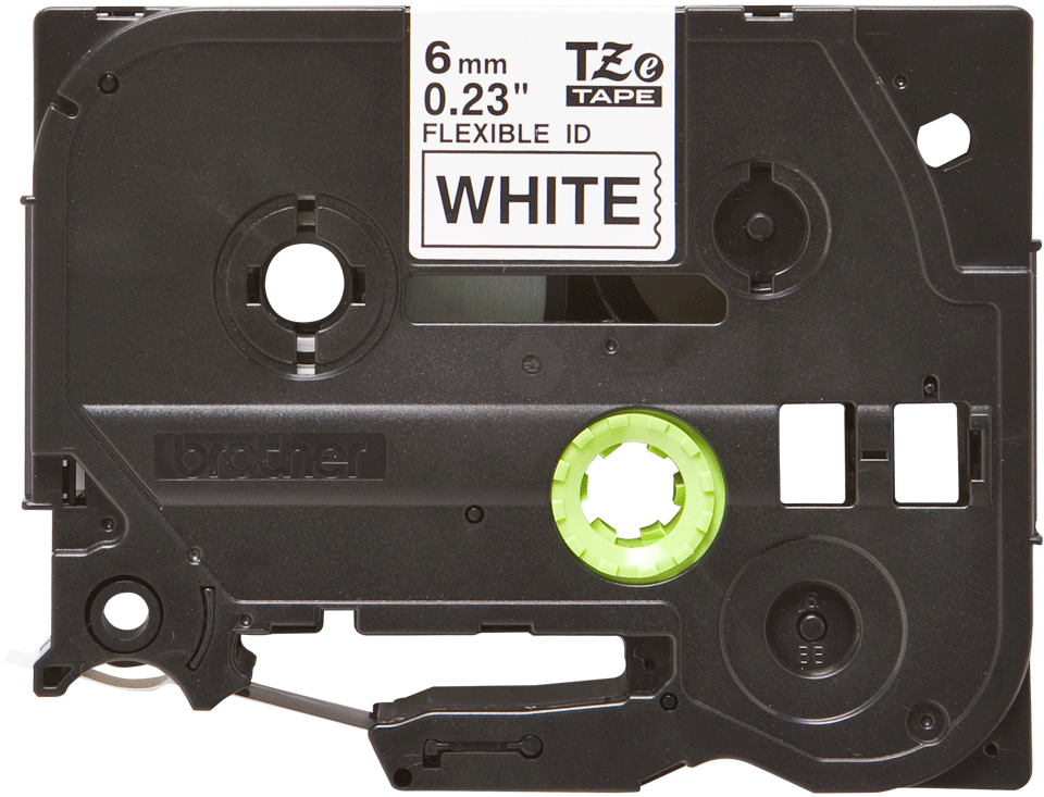 TZe-FX211 | 6mm black on white flexible ID tape | Brother