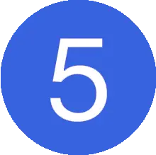 <p>The white 5 icon on blue background</p>