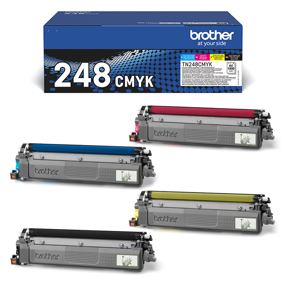 Brother TN248VAL Toner Value Pack (4 Cartridges)