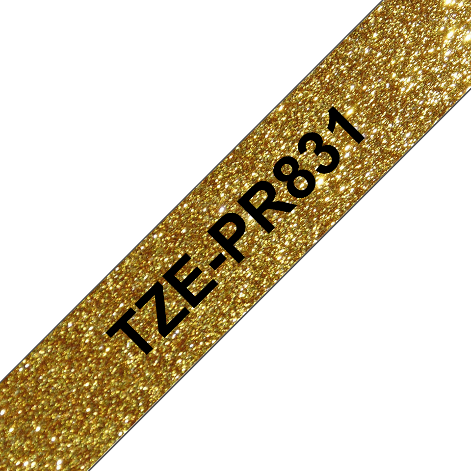 TZe-PR831 12mm Black on Gold Tape | Supplies | Brother UK