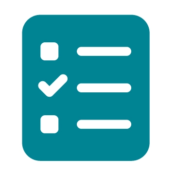 <p>Icon of a a check-list.</p>
