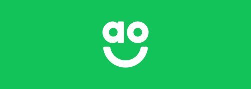 <p>AO logo in white on a green background</p>